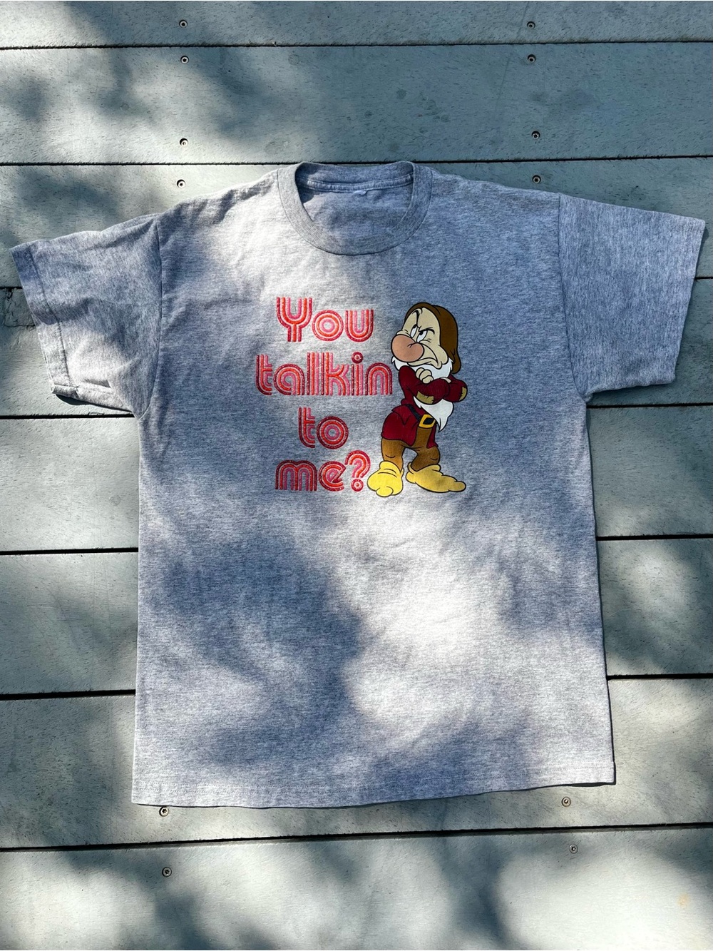 Vintage Gray Disney Grumpy Graphic Tee